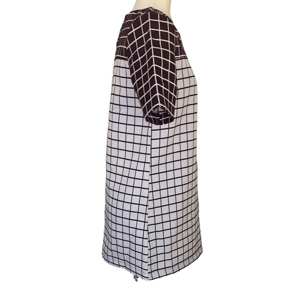 NWT Foxiedox Anthropologie Grid Patterned Rhinestone Rayon Shift Tunic Dress - S - Picture 8 of 15